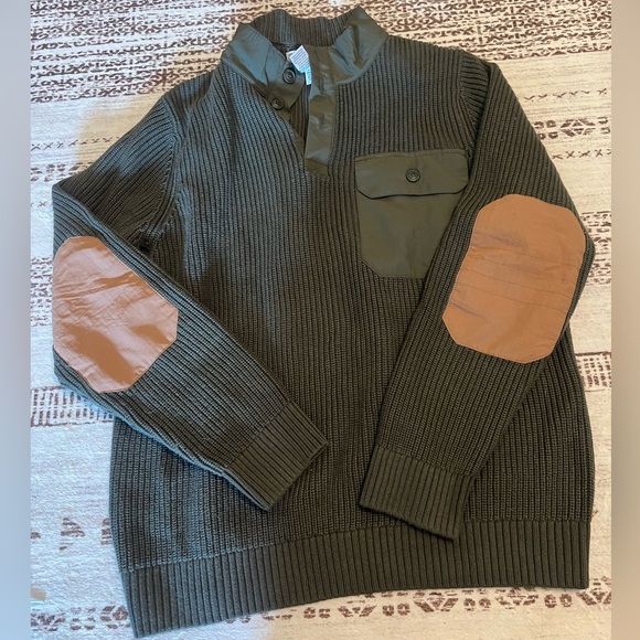 Duluth Trading Co Other - Duluth Trading Sweater Mens Medium Olive Green Shawl Collar Sweater Size Large